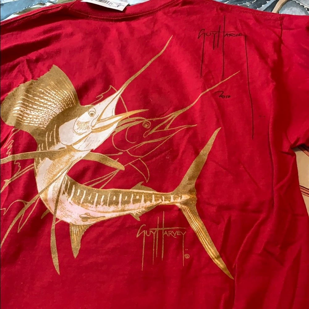 SIGNED Authentic Guy Harvey Shirt L